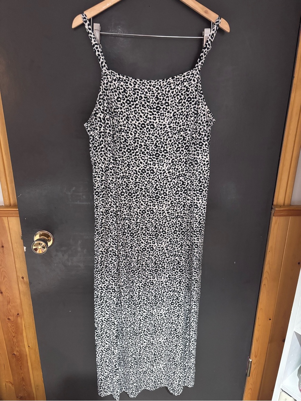 Old Navy Black and White Leopard Print Maxi Dress